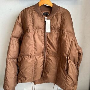 Urban Outfitters Jasmine Quilted Puffer Brown Jacket Size L